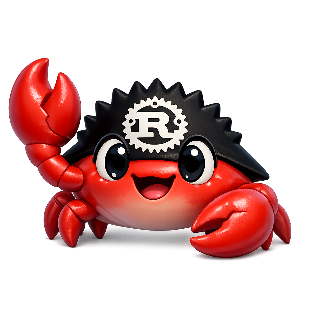 Ferris introducing the RustUse onboarding guide